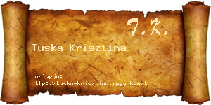 Tuska Krisztina névjegykártya